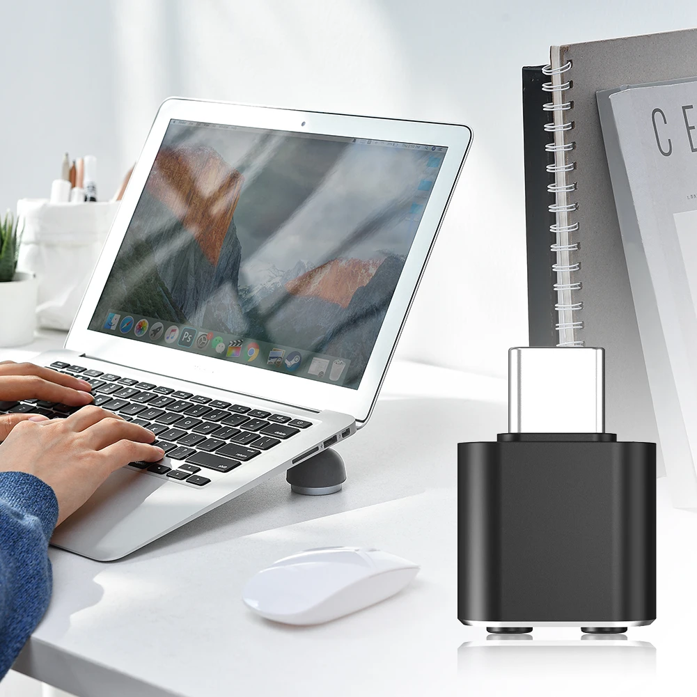 USB C Metal Mouse Mover with Switch Button Undetectable Automatic Mouse Shaker Driver-Free Mouse Moving Device PC Accessories