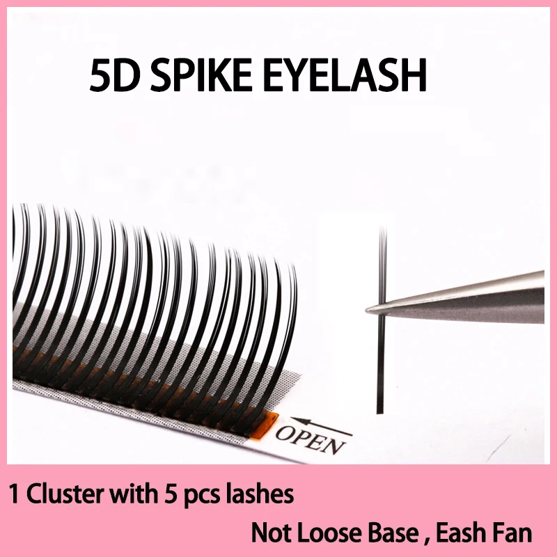 5d easy fan Wimpern verlängerung natürlicher weicher Nerz falsche Wimpern Spike Fee einzelne Wimpern russisches Volumen vorgefertigte Fan Cluster – Detail 4