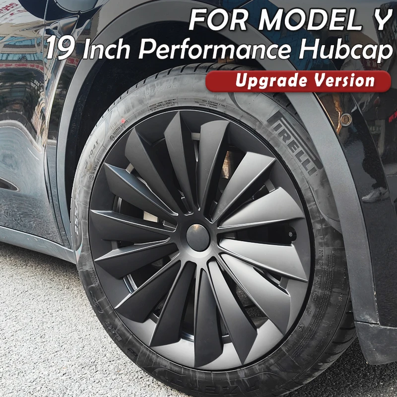 

4PCS Hub Cap 19 Inch Performance Replacement Wheel Cap Automobile Hubcap Full Rim Cover Accessories for Tesla Model Y 2020-2023