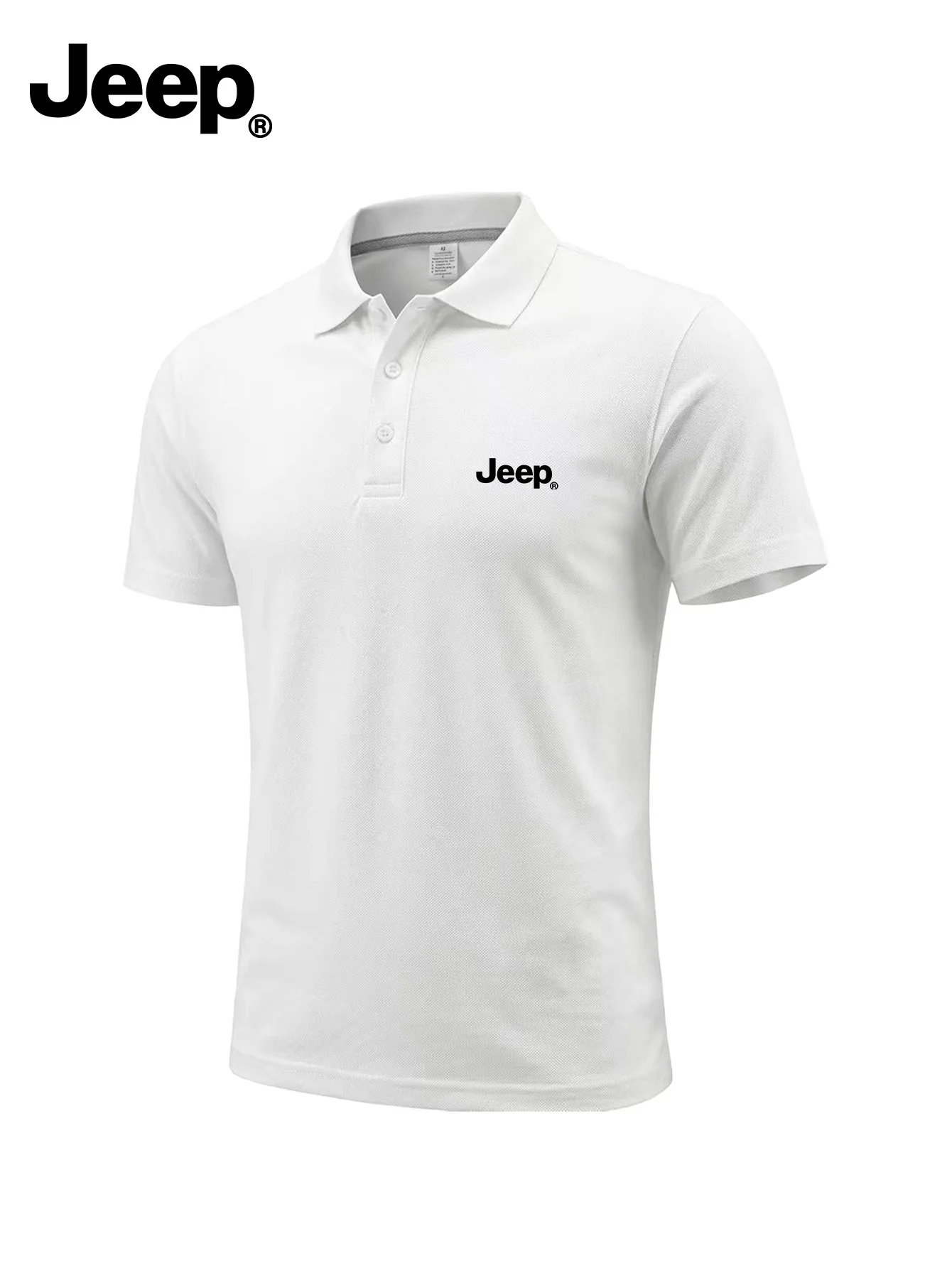 Jeep 남성용 폴로 반팔 스포츠 티셔츠 통기성 야외 러닝 트레이닝 티셔츠 JPCM2588-1