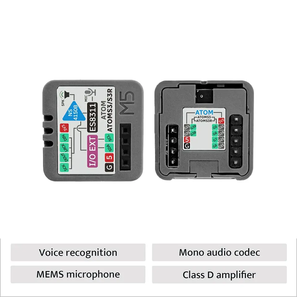 M5Stack Atomic Echo Speech Recognition Base ES8311 Audio Decoding MEMS Microphone module Suitable for for IoT Intelligent system image 3
