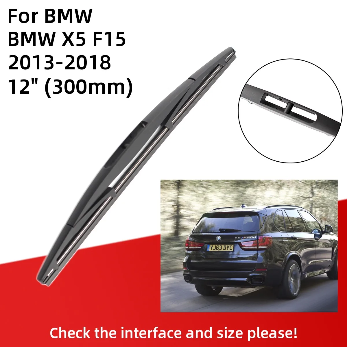 For BMW X6 F16 2014 2015 2016 2017 Accessories Front Car Windshield  Windscreen Wiper Blade Brushes Cutter U Type J Hook