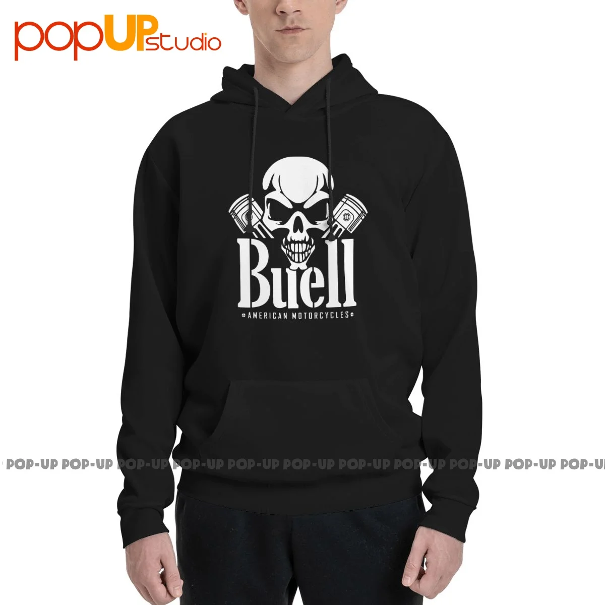 Buell American Motorcycles Skull Piston Hoodie Sweatshirts Hoodies Cute
