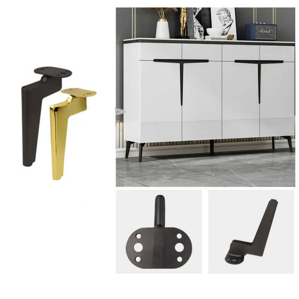 

1 PCS High Quality Furniture Hardware Sofa Legs Black Metal Accessories Cupboard Cabinet Furniture Feet Stool Chair Leg