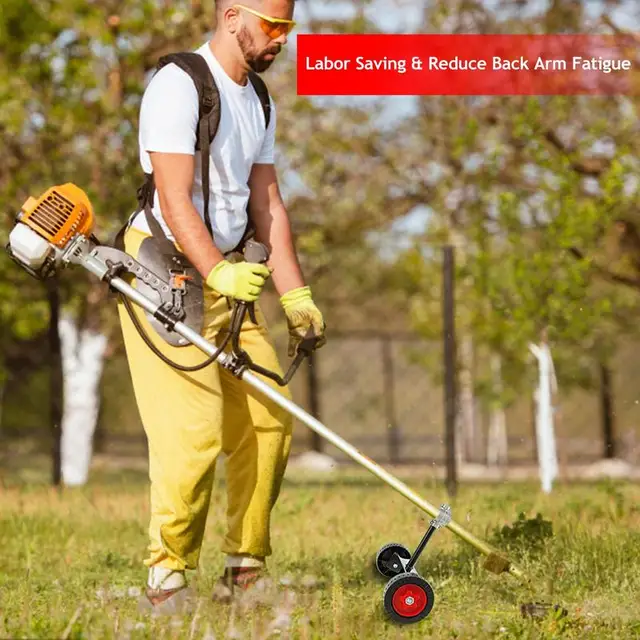 Gyomi Evő Kerekek Kiegészítő Húr Trimmer Kerekes Fűvágó Gyomnövény Wacker Cutter Állítható Rögzítő Pázsitszerszámok És Kellékek - Image 2