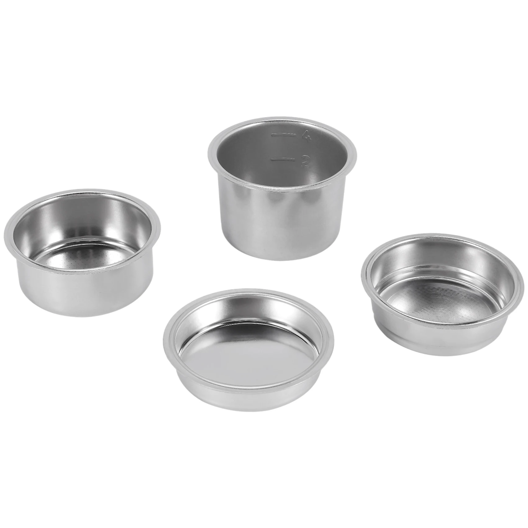 

4PCS 51mm Coffee Filter Replacement Filter Basket for Coffee Bottomless Portafilter for Espresso Machine Parts