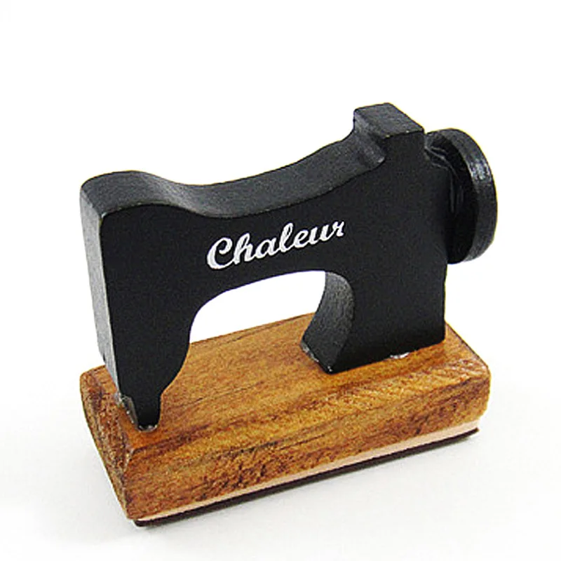 Retro Small Sewing Machine Stamps for Scrapbooking Background Decoration, Korean Stationery, Chic, Happy Birthday, 5.5X4.8X2.2cm