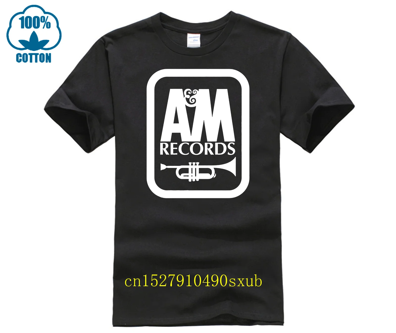 A M Records Defunt Record Label T Shirt Uomo Limitied Edition Maglietta Nera Da Uomo Di Marca