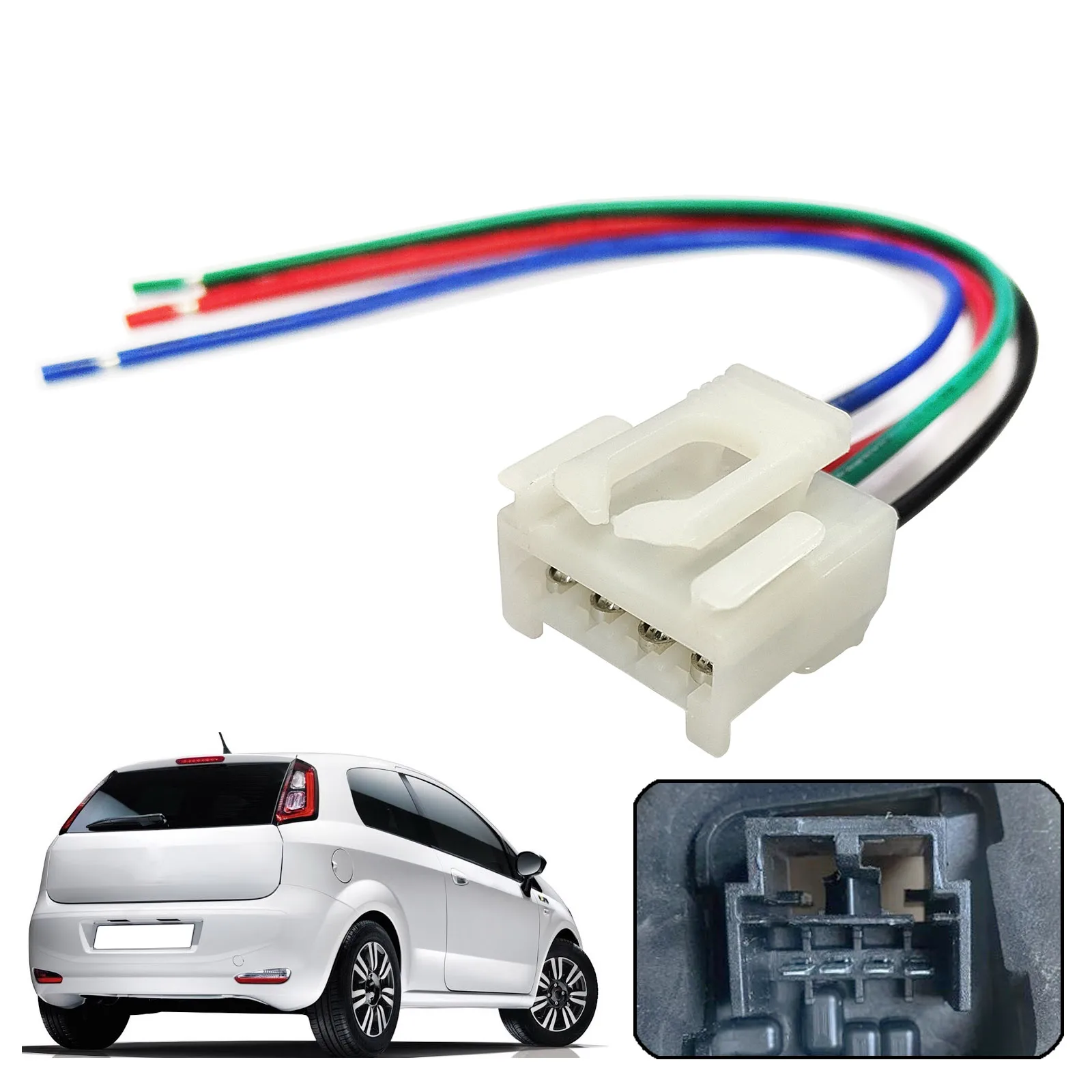 Presa Fanale Posteriore Auto A 5 Pin – Compatibile Con Fiat Punto 169, 188, 192 E Altri Modelli, Cablaggio Inclus