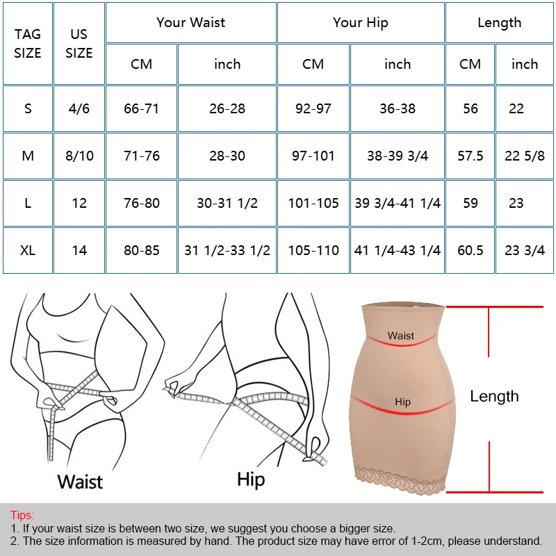 Description Picture 3 of itemHalf Slips High Waist Shaper Cool Comfort Seamless Slip Shapewear Under Dress Tight Skirt Undergarments