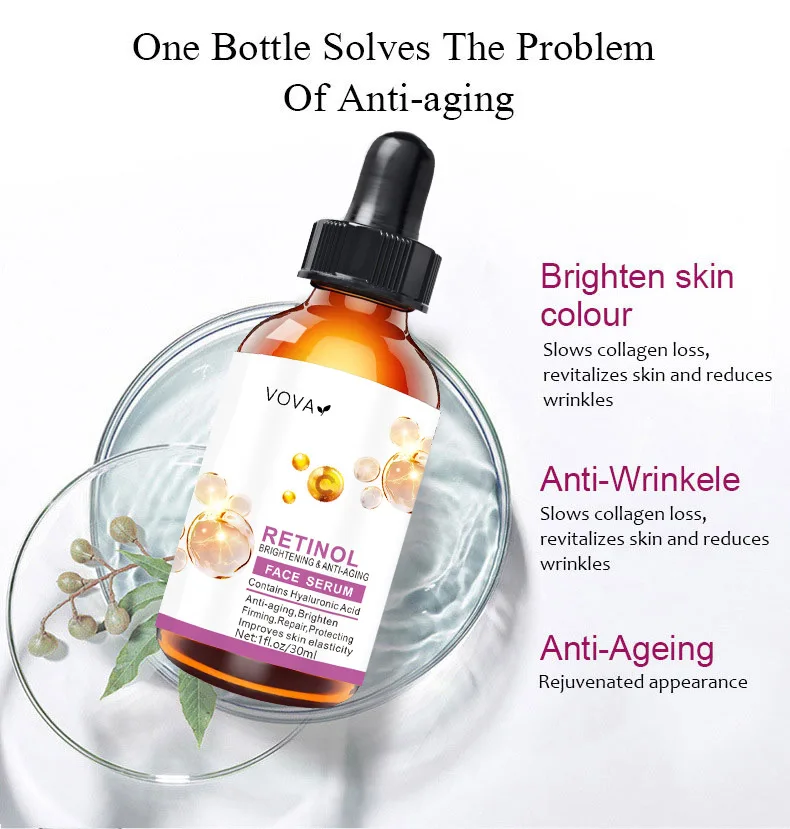 Retinol Serum Instant Firming Lifting Anti-Aging Fade Fine Lines Repair Smooth Moisturizing Nourish Tighten Korean Skin Care 5