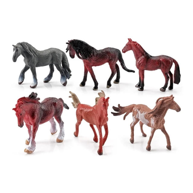 2-3inch Miniature World Famous Horse PVC Model Figure Thoroughbred Mare Interactive Realistic Statue Office Decor 2