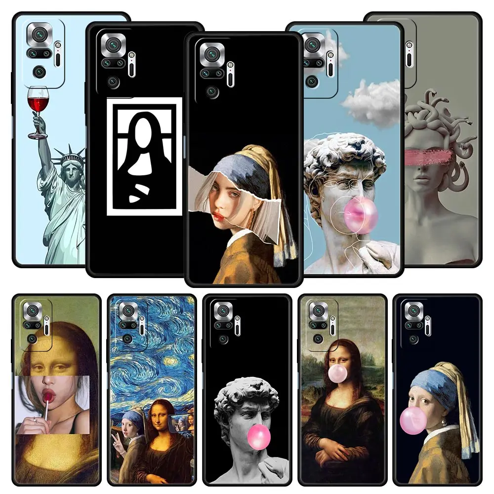 Artistic David & Mona Lisa Phone Case - Aesthetic Design Cover