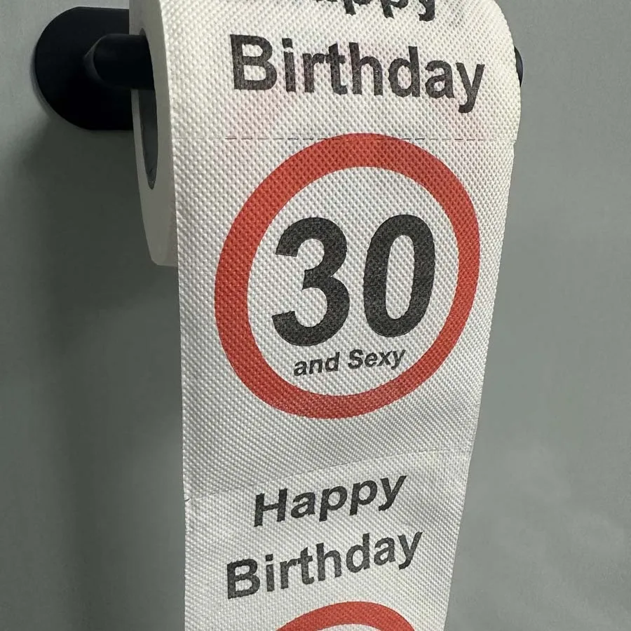 Fun Birthday Toilet Paper Prank Gift Roll 50th/40th/30th/18th Birthday Funny Prints Prank Decorations Party Supplies toilet roll paper