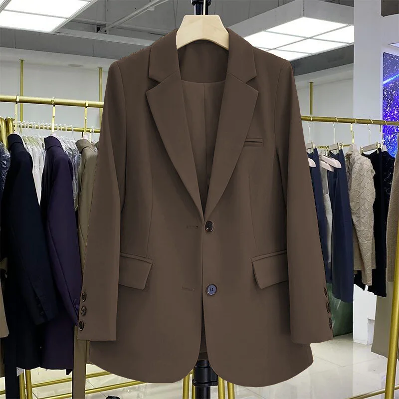 Frauen Mantel Herbst Casual Lose Koreanischen Stil Blazer Temperament Pendeln Kleine Anzug Jacke – Detail 12