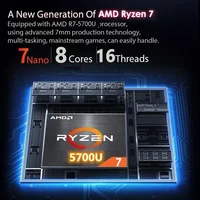 2025 15.6 Inch AMD Ryzen 7 5700U Gaming Laptops Max Ram 64GB DDR4 MAX Rom 4TB SSD Windows10 11 Pro Notebook Bluetooth WIFI 2