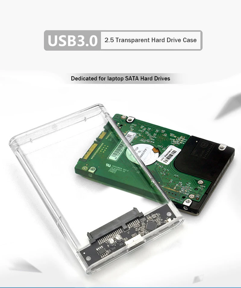 Uthai-caixa de Disco Rígido Externo Gabinete Transparente Porta Serial Sata Ssd G06 Usb 3.0 2.0 2.5 6tb - Imagem 4