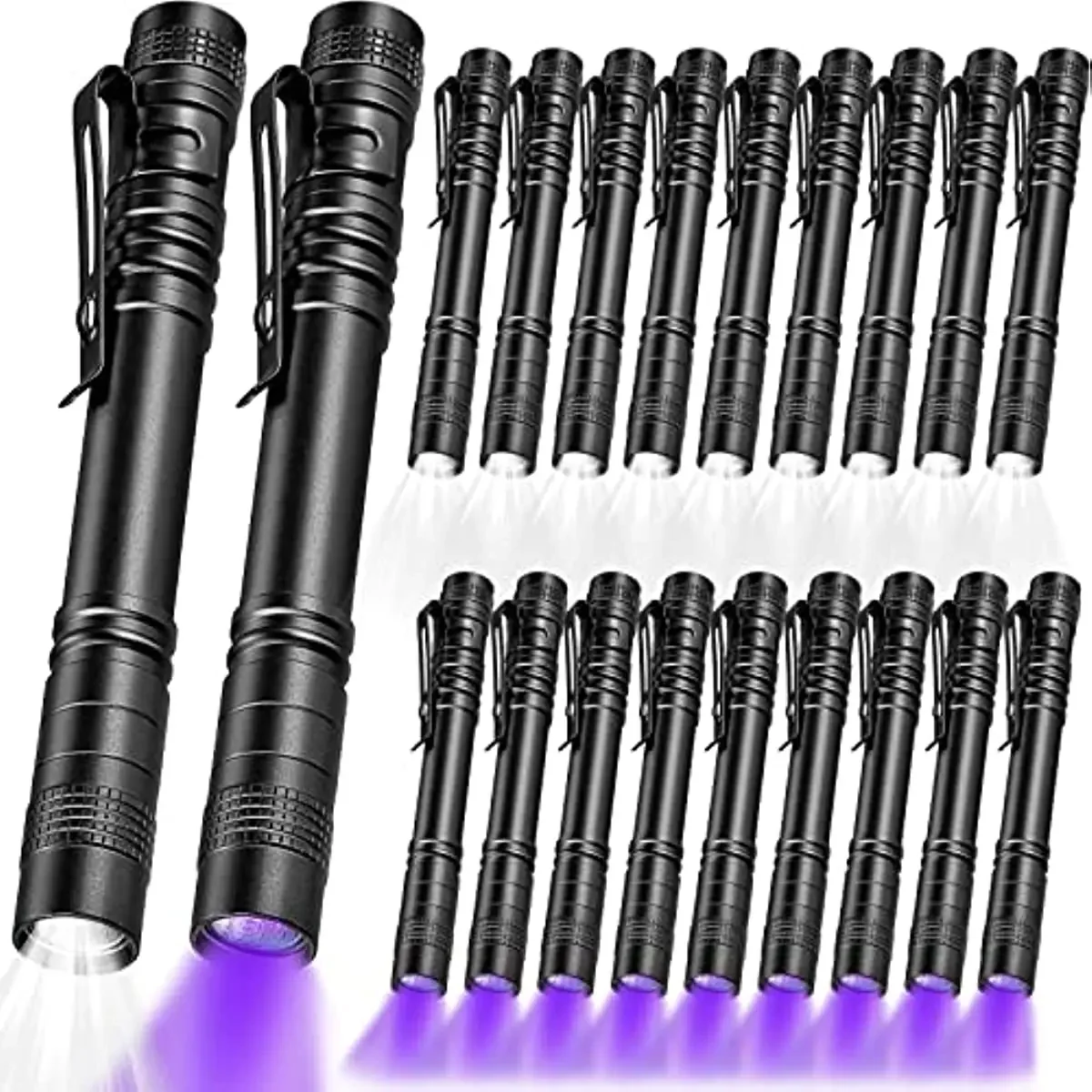 1/10/20 PCS Mini UV Flashlight Penlight UV Light White Light Portable Pen Lights Pocket Sized Torch Emergency Light Super Bright