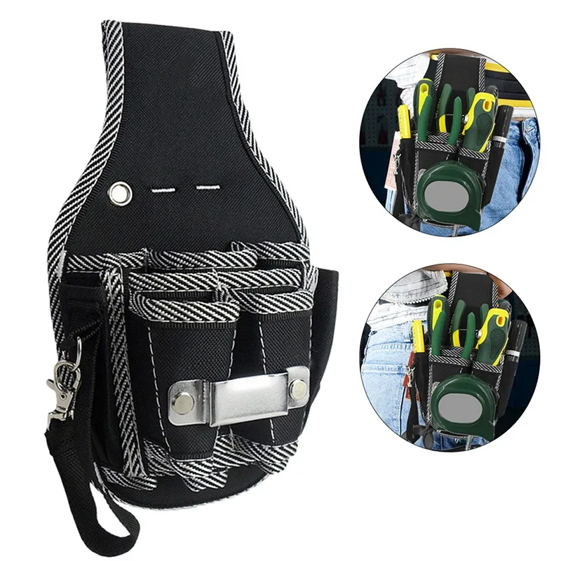 Waist Bag Storage Bag Tool Holders Insert Sheath Repair Electrician Simple Pocket Waist Hanging Tool Bag Portable Drill Holder Holst Pouch