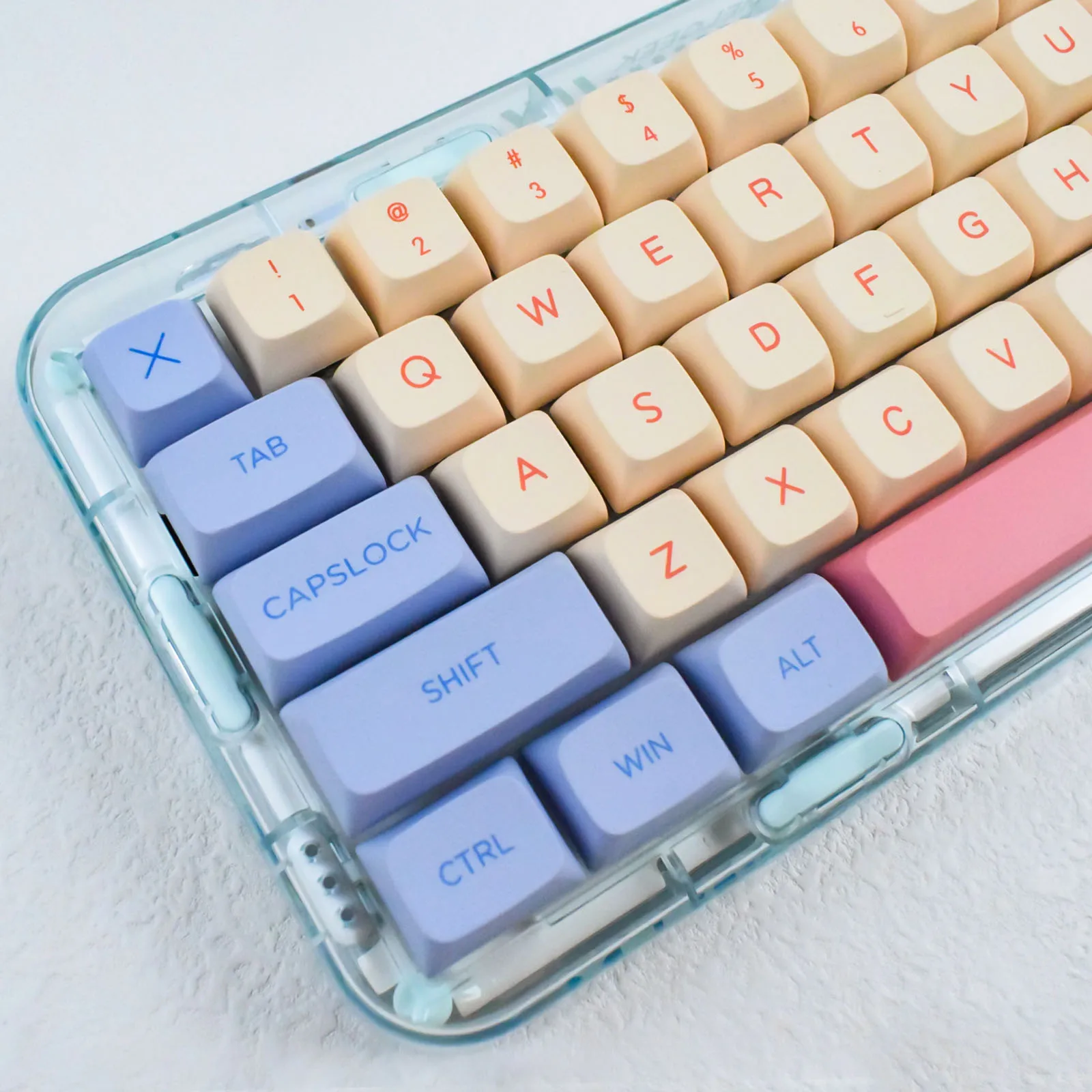 132KeysXDAProfileMarshmallowKeycapsPBTDyeSublimationForMX