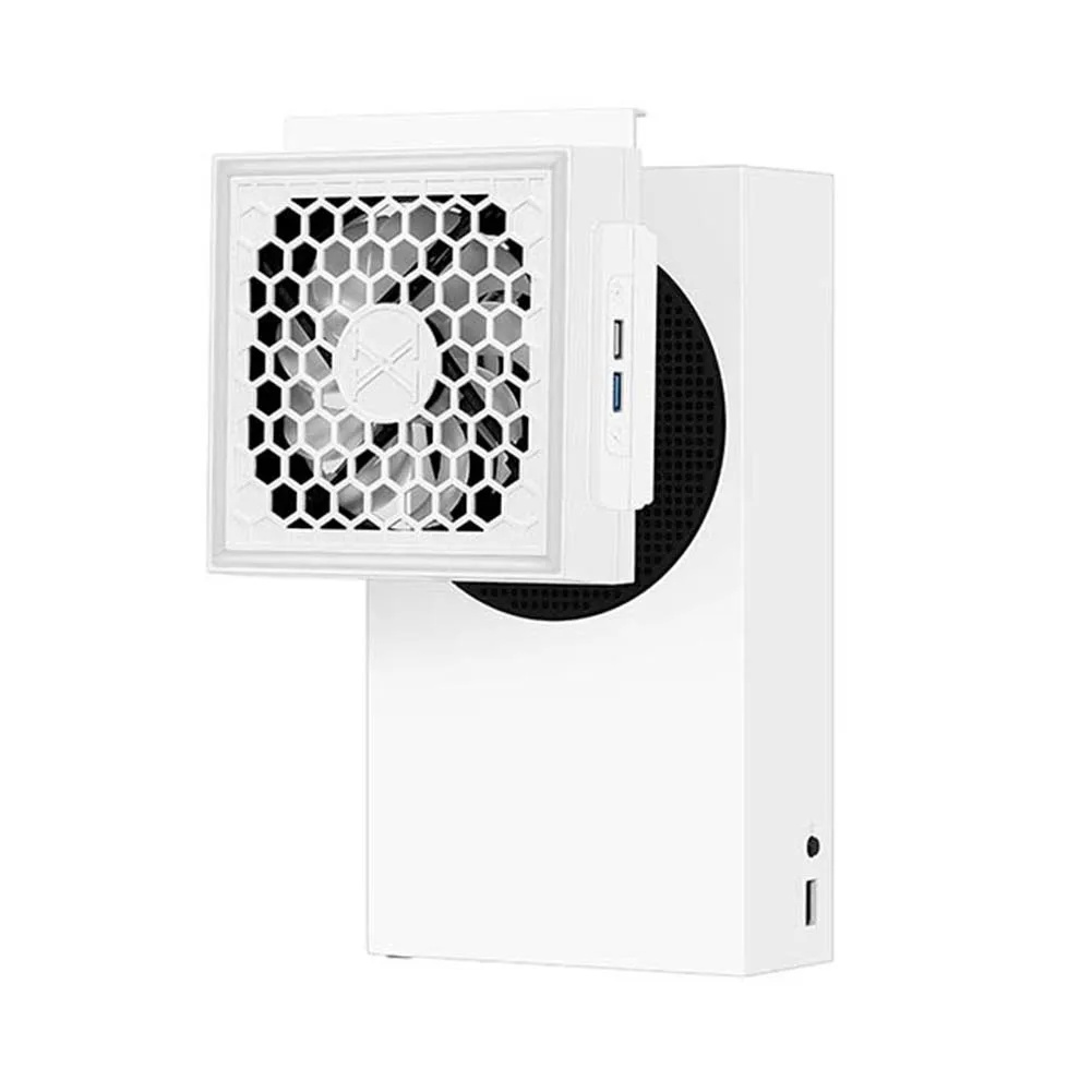 LED Console Fan Cooling 3 Gears Adjustable 5V 2.4A Console Fan 7 Lighting Modes Decoration Gaming Accessories for Xbox Series S