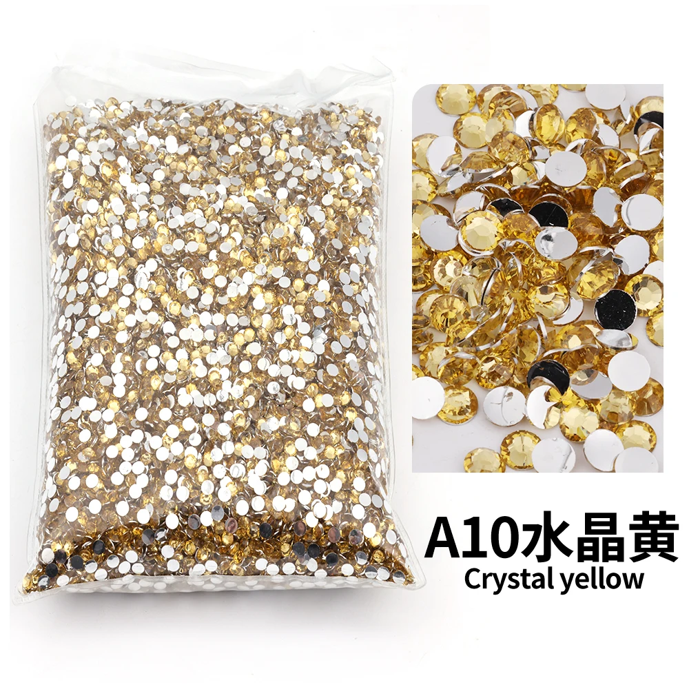 Variety Pack of Small Resin Rhinestones for Nail Art and DIY Crafts - Bulk Wholesale Flat Back Crystals