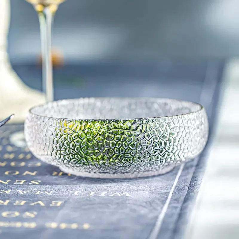 Large Kitchen Dining Bar Tableware Salad Plates Home Glass Japanese Glass Bowl