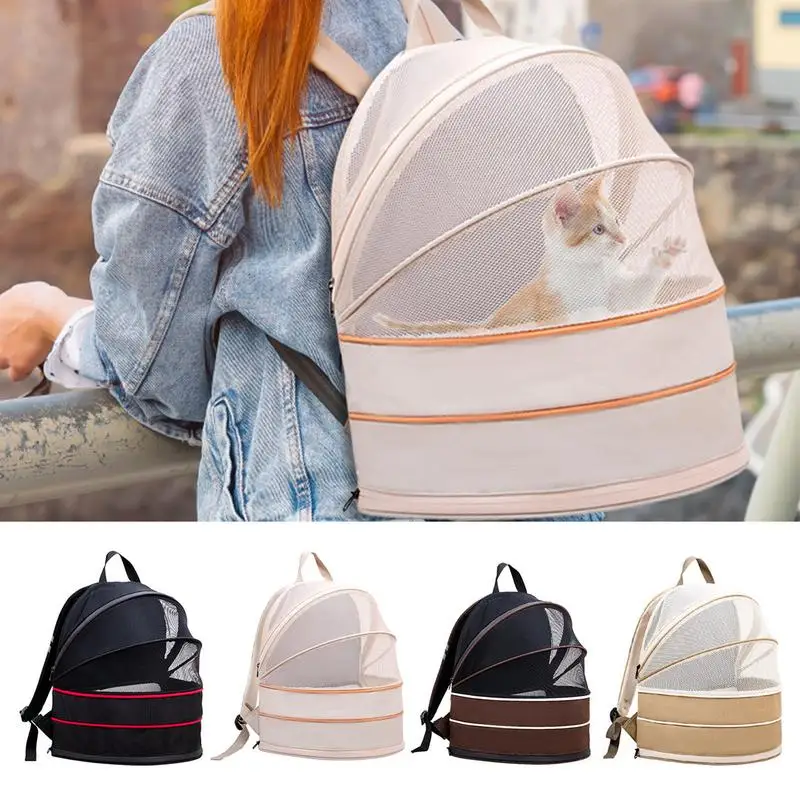 

Pet Carrier Backpack Summer Breathable Dog Backpack Expandable Pet Carriers With Breathable Mesh Suitable For Oudoor Traveling