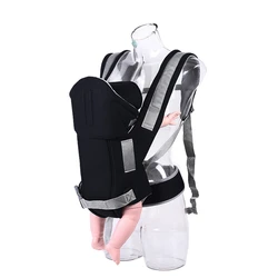 Enhanced Outdoor Travel Baby Carrier Backpack with Breathable Design - L (Black)
