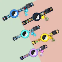 New Airtag Pet Collar Adjustable Nylon Puppy Cat Collar With Bell Anti-lost Pet Necklace With Apple Airtag Holder Pet Supplies 2