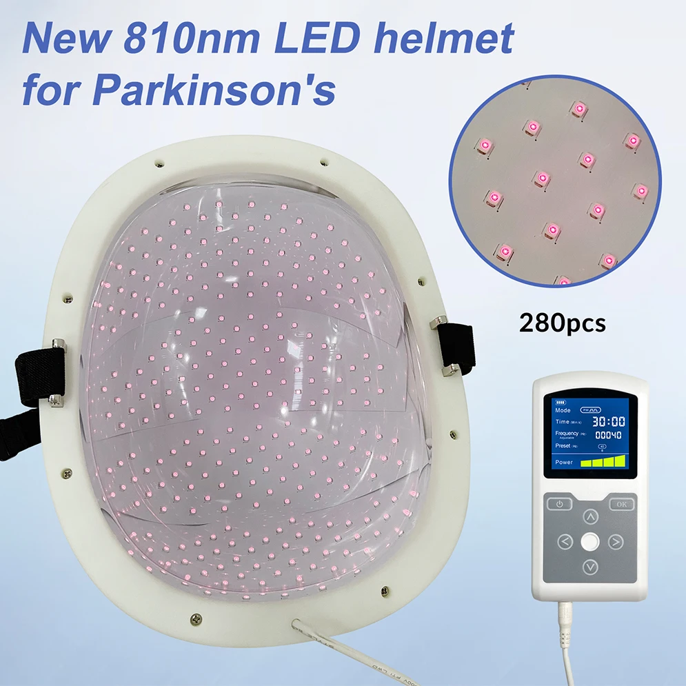 ZJKC PBM Infrared LED Helmet 810nm Red Light Therapy Neuromodulacion Brain Treatment for Migraine Autism Parkinson Depression