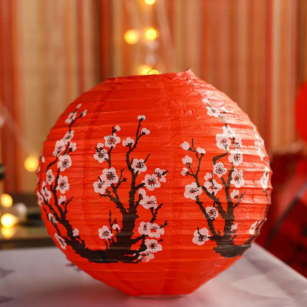 30 cm Plum Blossom Runde Papierlaterne Lampe Chinesischer Orientalischer Stil Frühlingsfest Restaurant Hochzeit Home Decor Geschenke – Detail 11