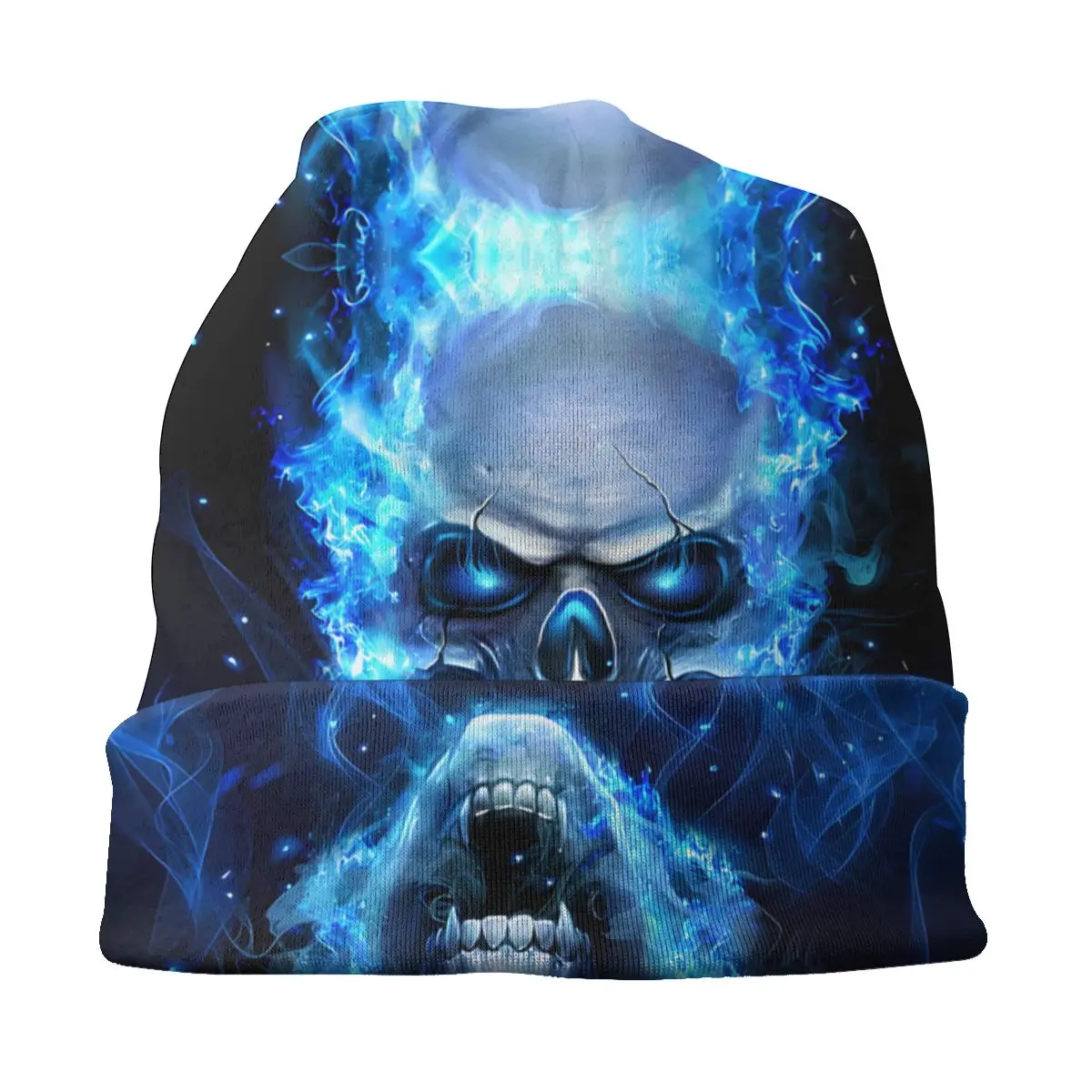 Skull Bone Skeleton Skullies Beanies Caps Blue Skull Thin