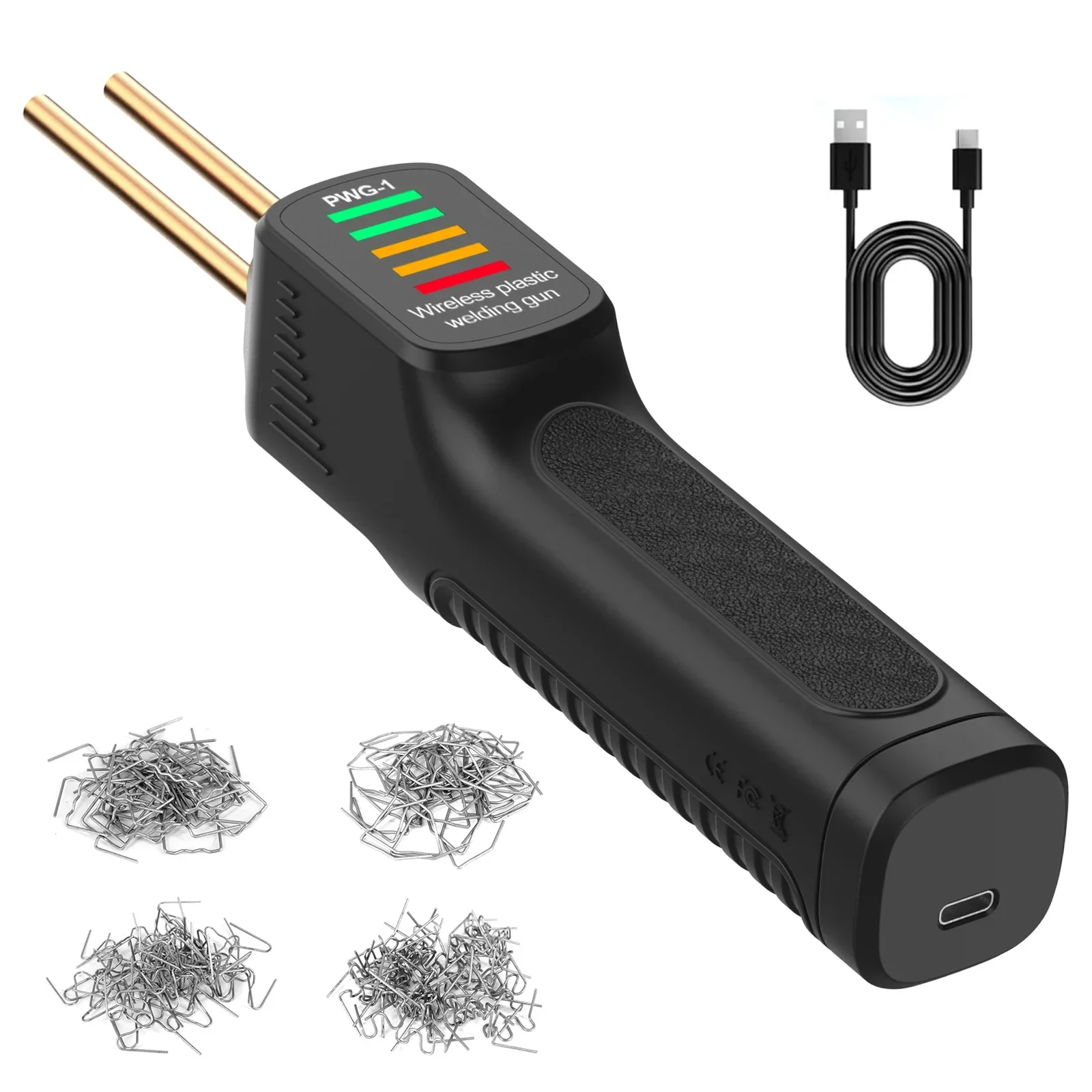 Plastic Welder Cordless 2500mAh Battery Heat Stapler USB Rechargeable for Car Bumpers/Furniture/Outdoor Gear Repair