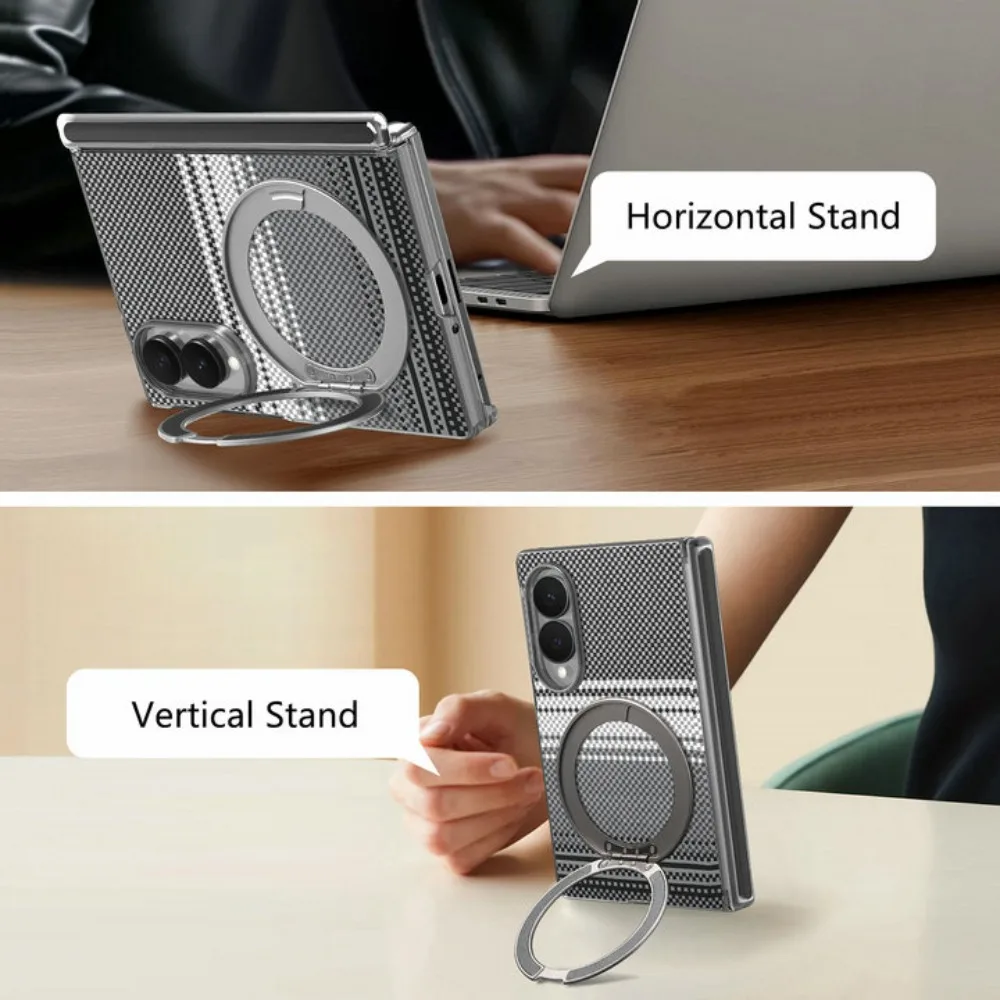 Luxury Ring Magnet Back Cover with Wide Stand – Premium Case