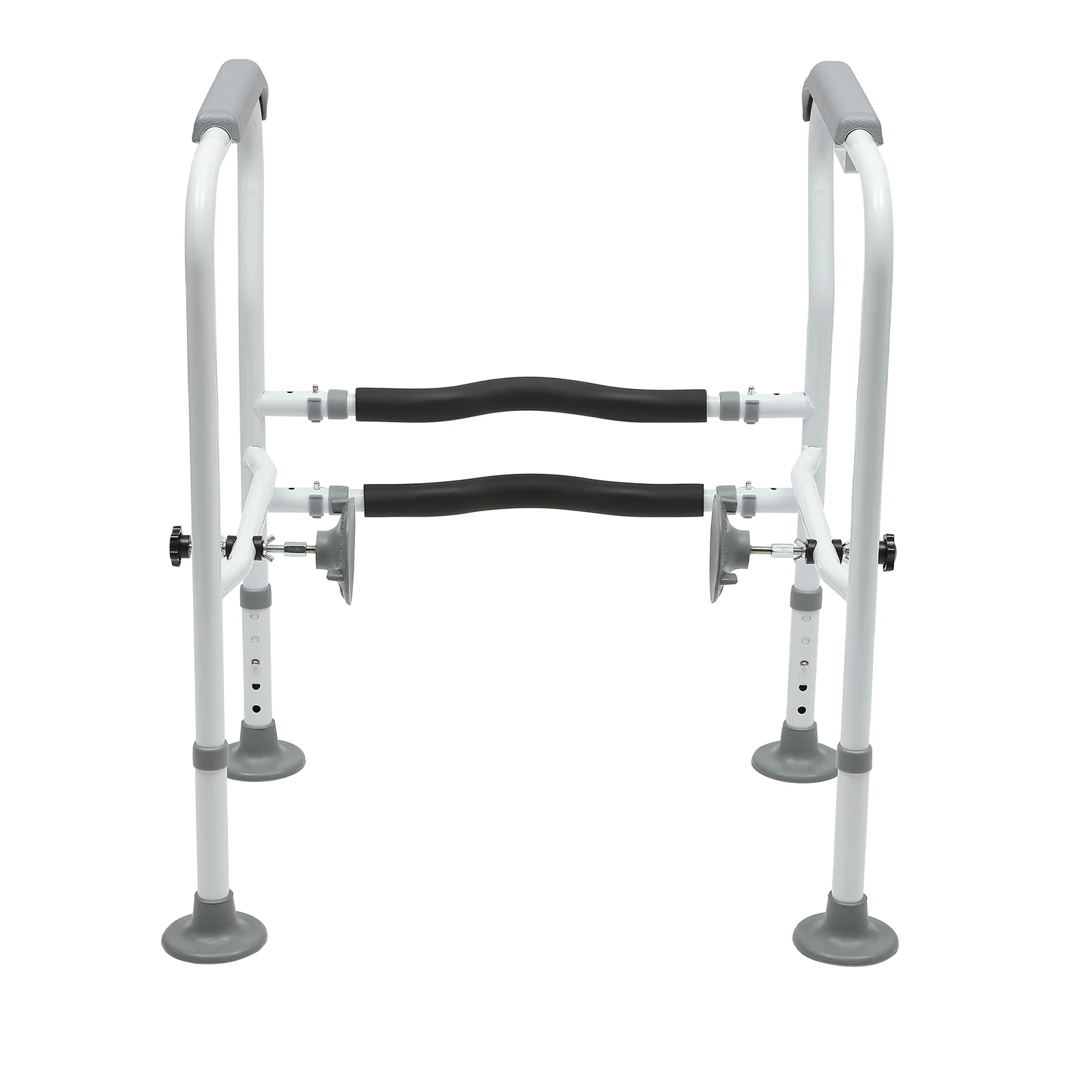 Adjustable Height Toilet Elderly Care Comfort Safety Rails