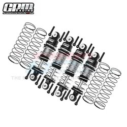 Premium Alloy 6061 Front & Rear Shock Set for Enhanced Performance (Silver)