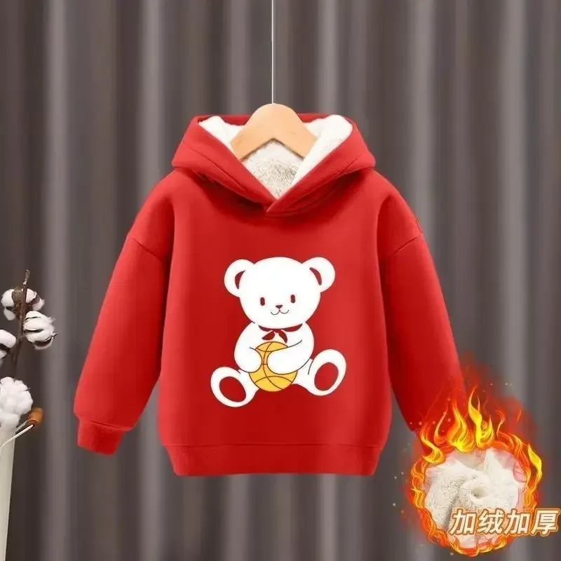 

Hoodie Kids Clothes Boy Girl Children's Clothing Long Sleeve Velvet Sweatshirt Clothes teens 6 7 8 9 10 11 12 13 14 15 Year hood