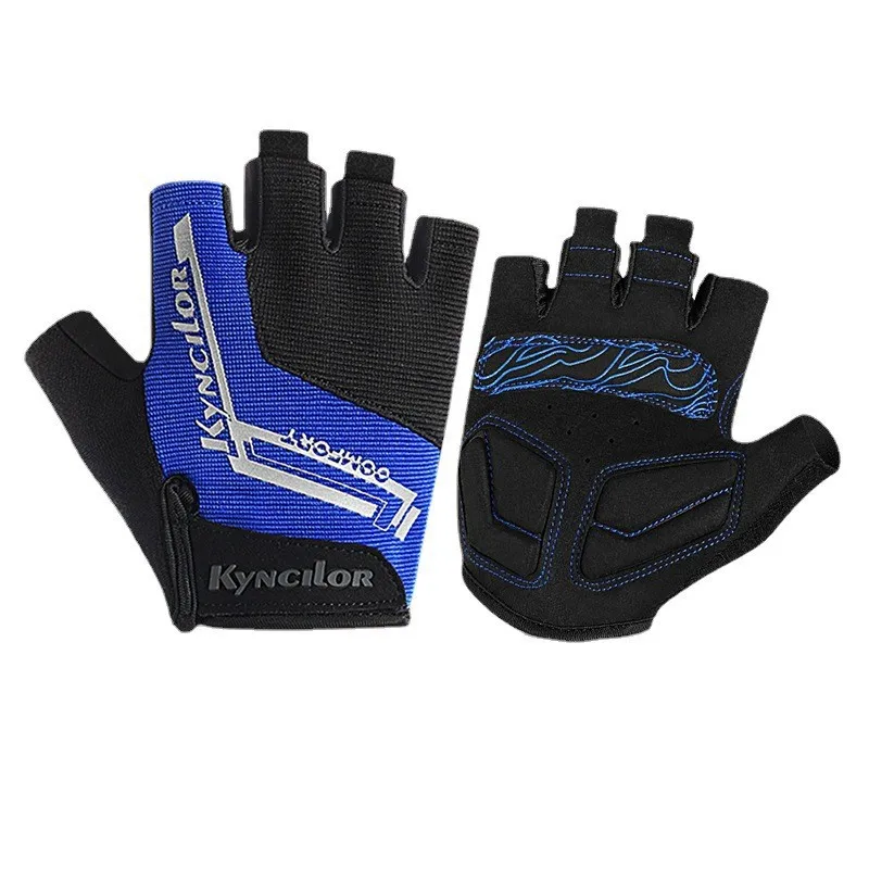 

Outdoor Cycling Half Finger Gloves Sports Fitness Men And Women Breathable Non-slip Short Finger Bicycle Gloves New