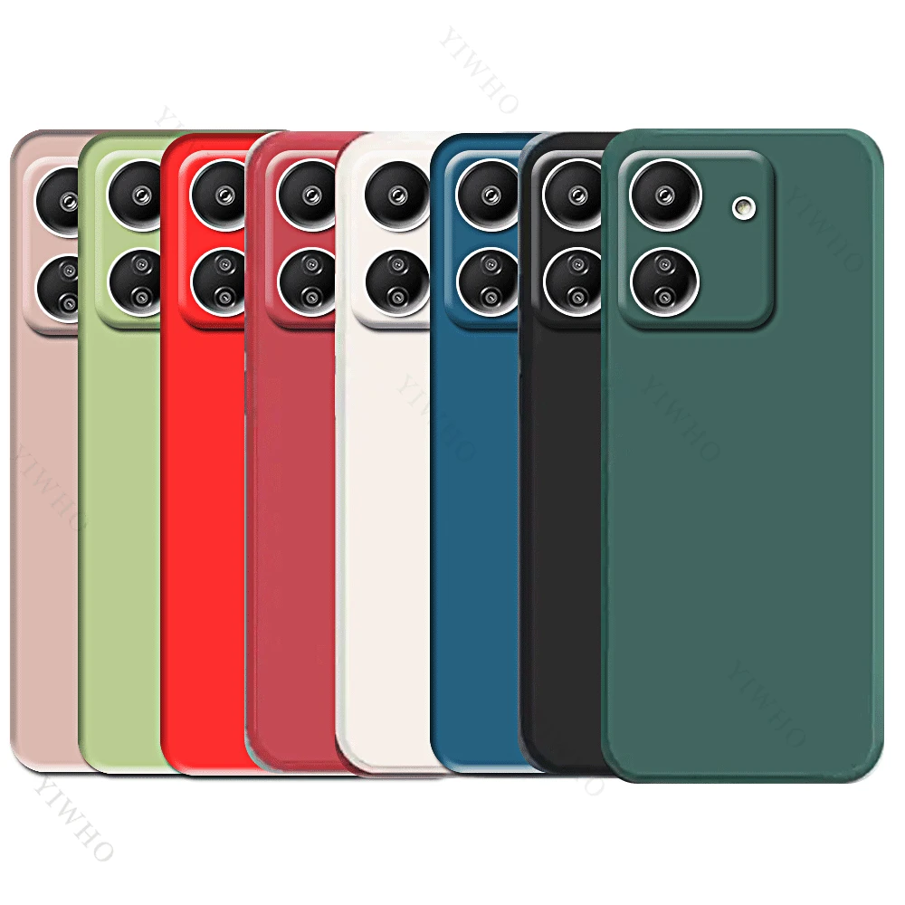 For Xiaomi Redmi 13C Case Liquid Silicone Plain Rubber Fundas Protector  Case Redmi 13C Cover TPU Phone Case Redmi 13C 12C 10C 10 - AliExpress