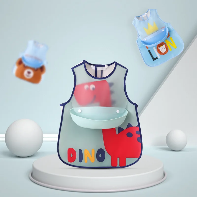 

Baby Saliva Bib Waterproof Infant Food Eating Bibs Children Meal Aprons Vest Type 0-3 Year Boy Girl Cartoon Baby Feeding Bibs