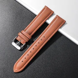 Elegant Quick Release Leather Watch Strap - 18mm (Light brown)