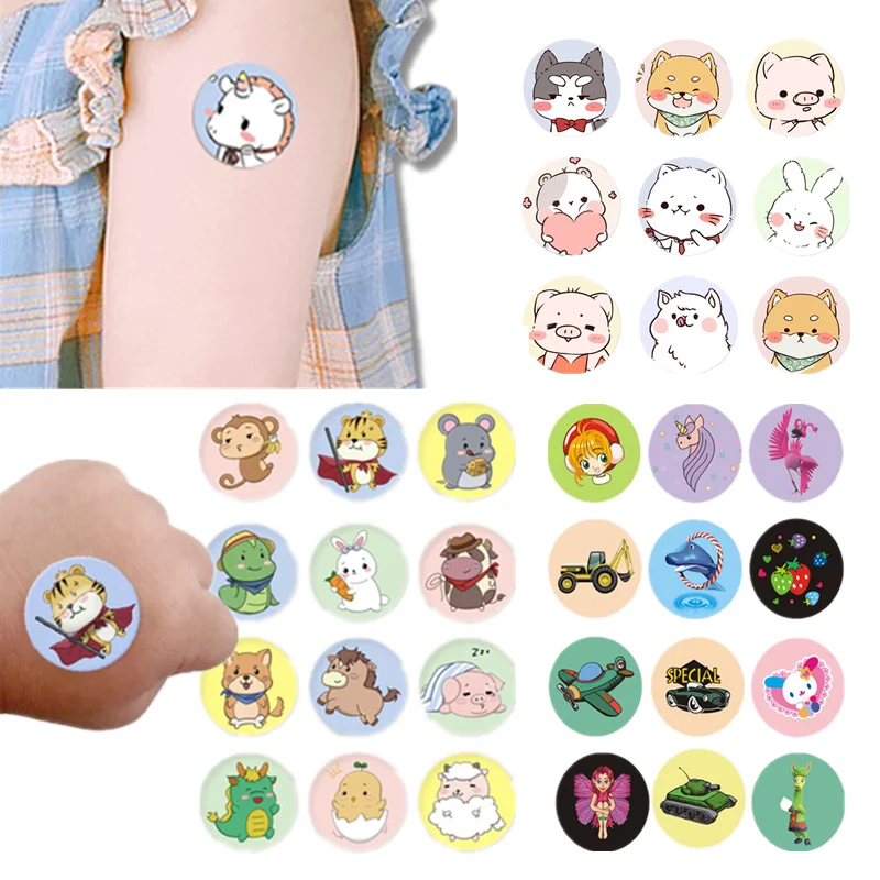

Cartoon Round Band Aid Skin Color Patches Wound Plaster Kawaii Wound Dressing Medical Strips Hemostasis Adhesive Bandages
