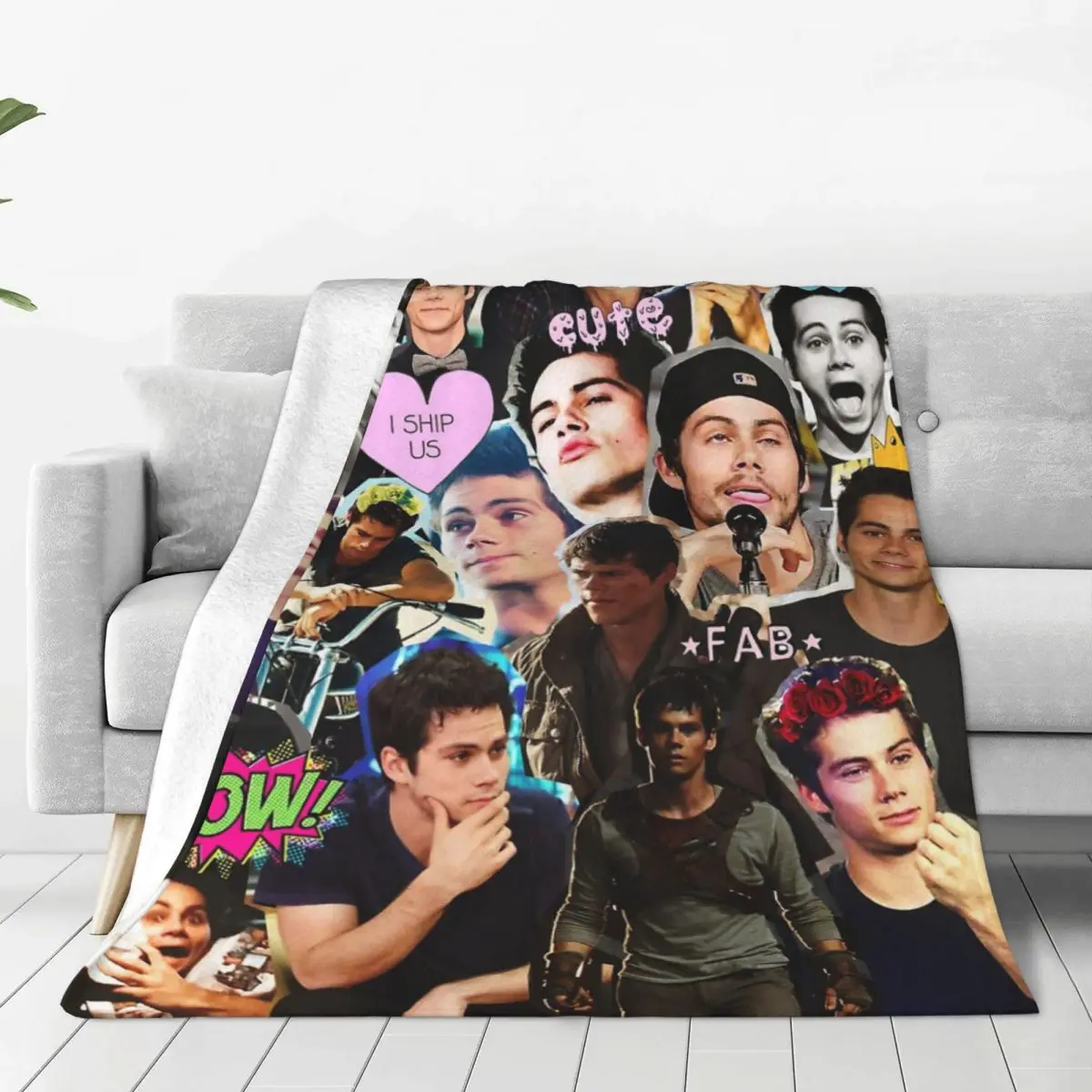

Dylan O'Brien Collage Bed Blanket Flannel Blanket Flannel Blanket Air conditioning blanket