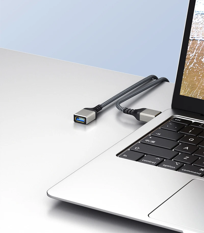 Premium Braided USB 3.0 Extension Cable - High-Speed Data Transfer Cord
