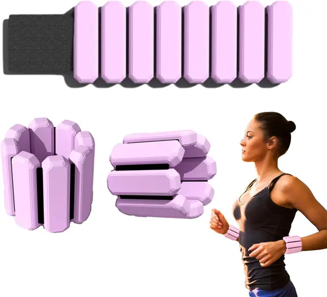 Wrist Ankle Weights Wearable Adjustable Arm Leg Weights Bangles Weighted Pilates Weight Bracelet for Yoga Barre Walking Gym