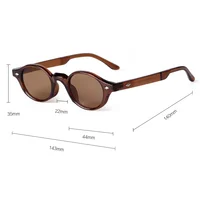 Rétro petites lunettes De soleil ovales femmes marque Design Rivet bleu coquille De tortue lunettes De soleil en plein air hommes nuances femme UV Oculos De Sol 3