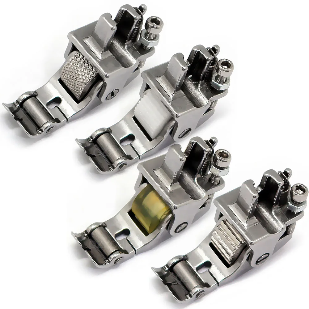 1 PCS All Steel Double Roller Presser Foot For Juki Brother Industrial Lockstitch Single Needle