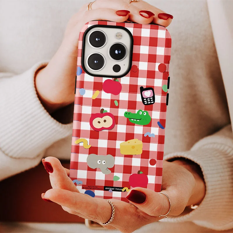 Dual-Purpose Cartoon Pattern Film Shell Phone Case