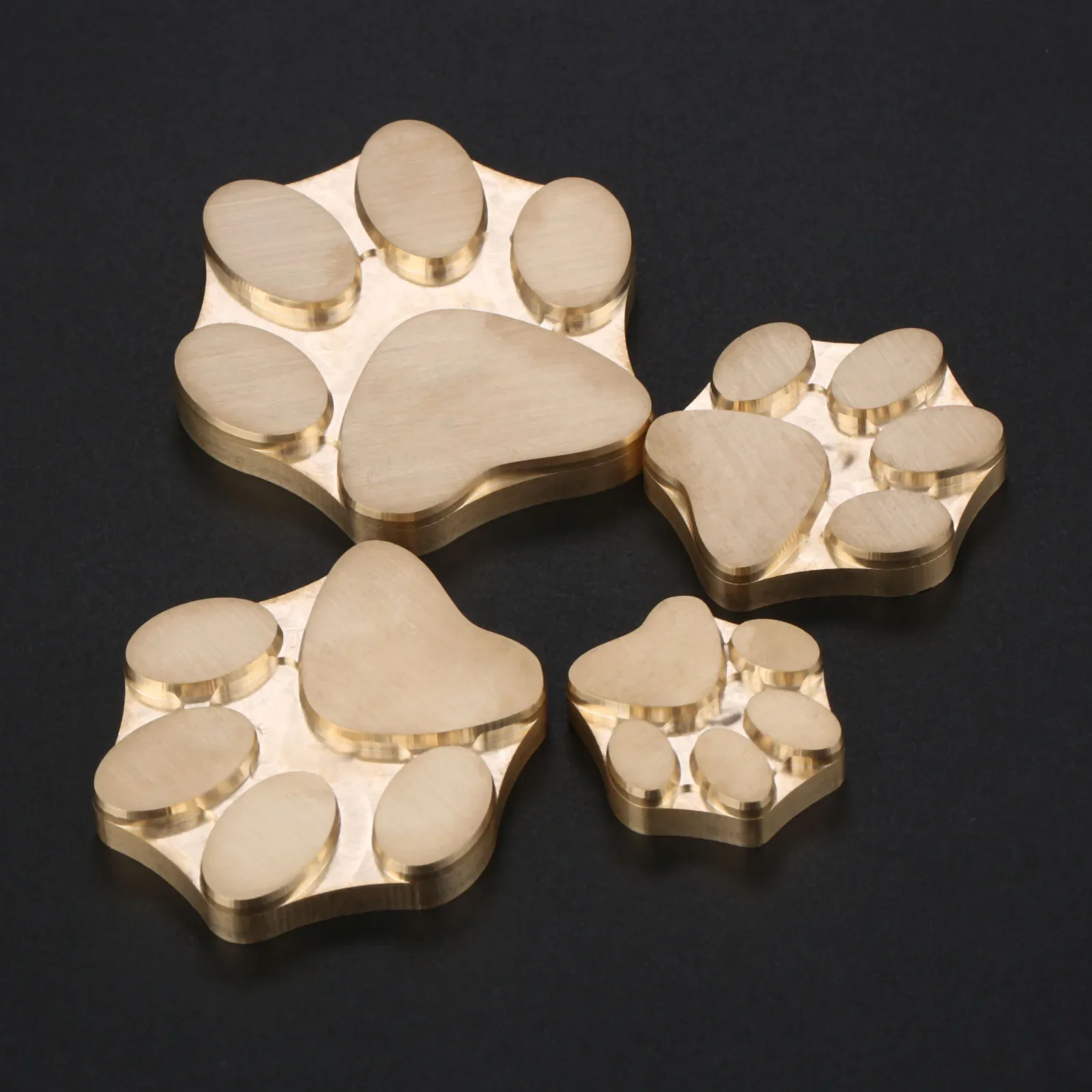 Cute Paw Shape Brass Stamp Mold Bear Claw Making Leather Seal Wood Stamp Craving Tool Branding Heat Embosser 2/4/5/6cm 1pc leather craft stamps,alphabet number stamp set